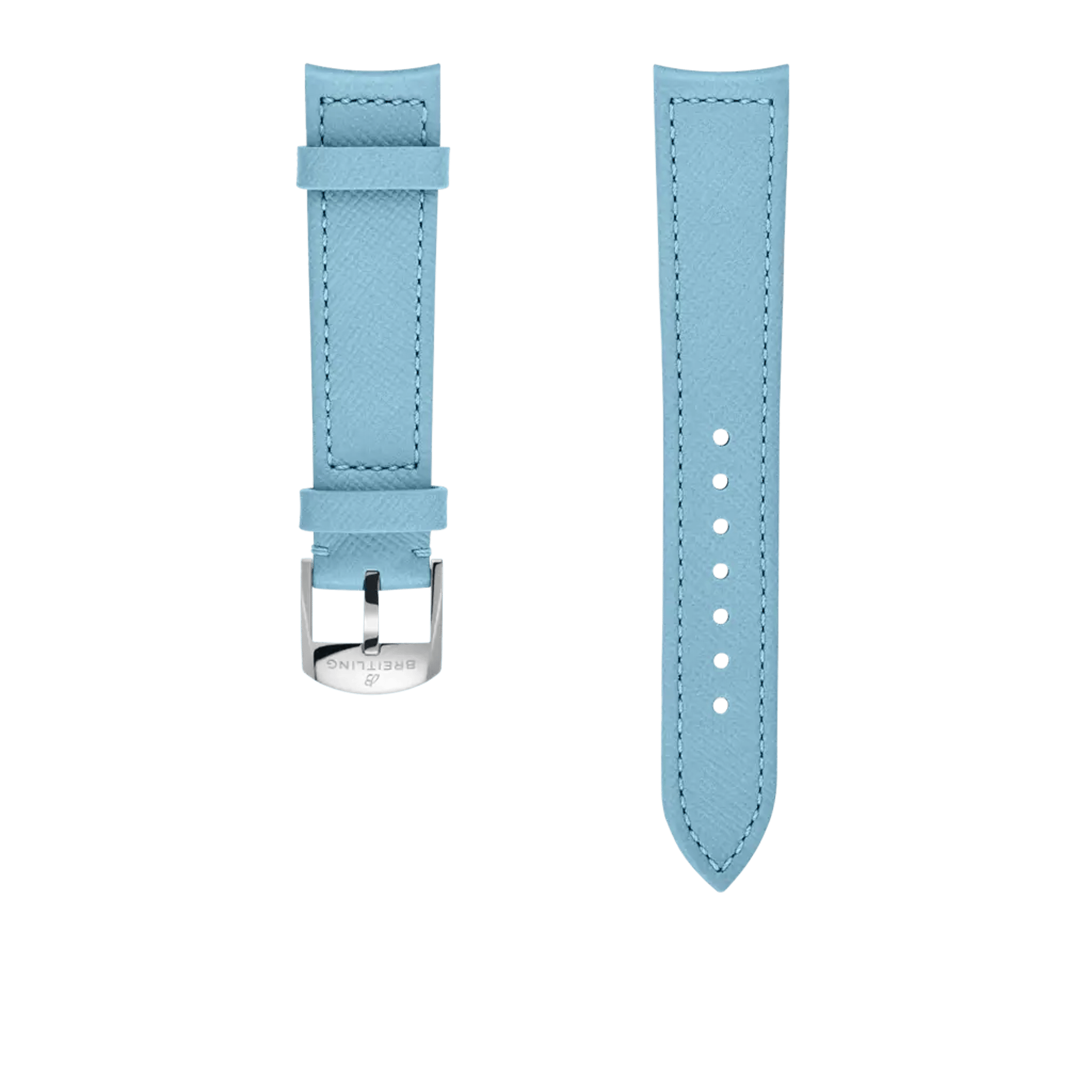 Aquamarine calfskin leather strap - 545X - image 1