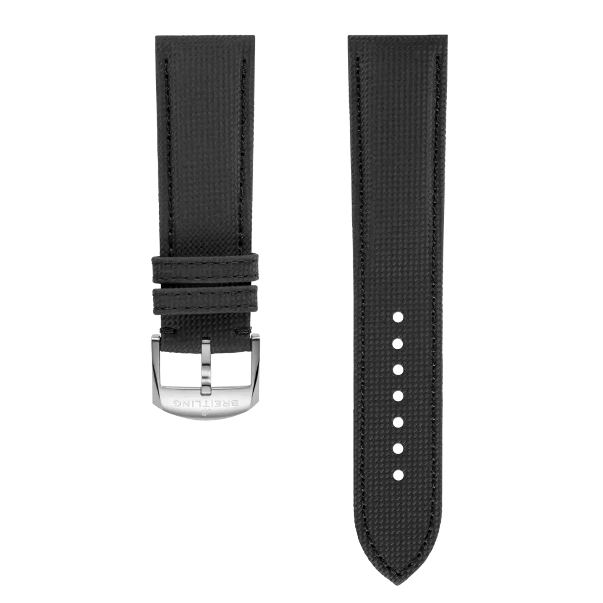 Anthracite military calfskin leather strap - 596X - image 1