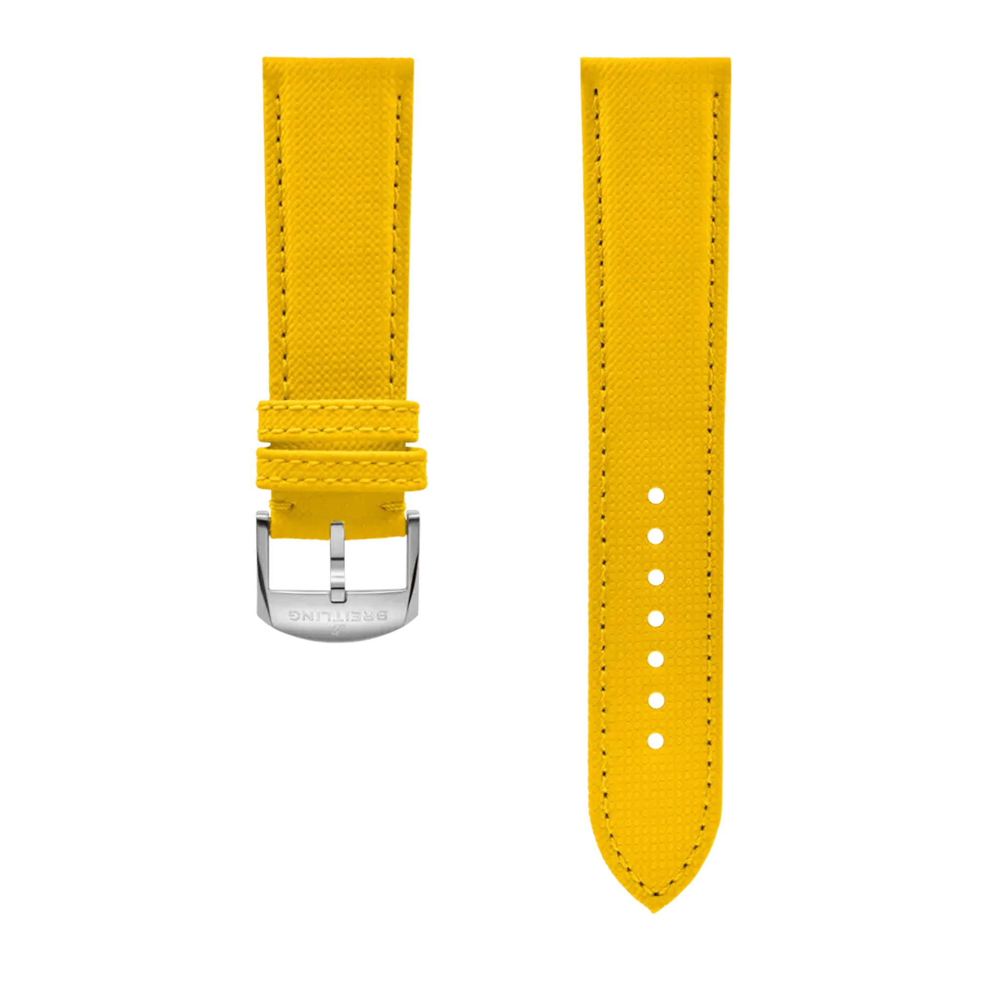 Yellow military calfskin leather strap - 664X - image 1