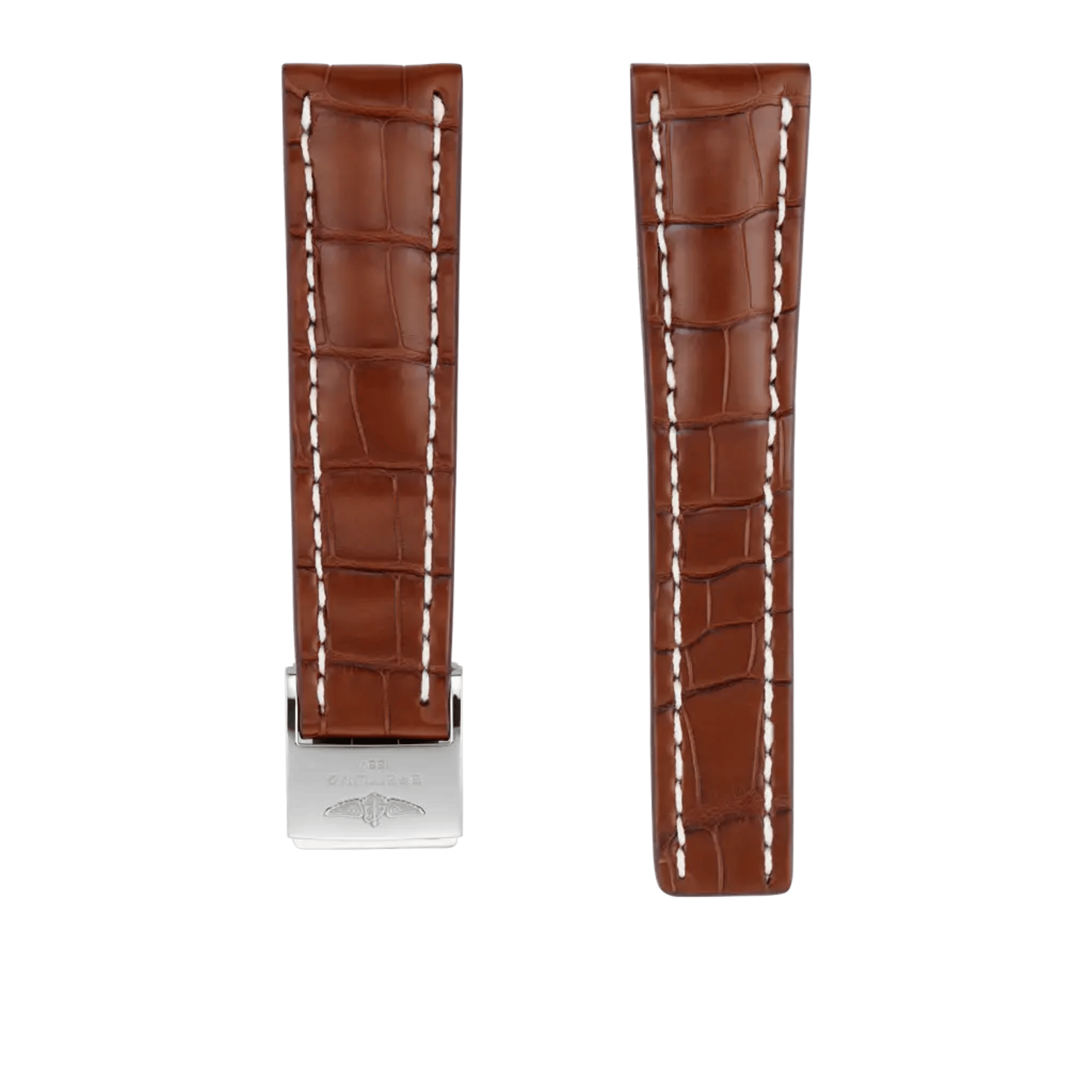 Gold alligator leather strap - 755P - image 1