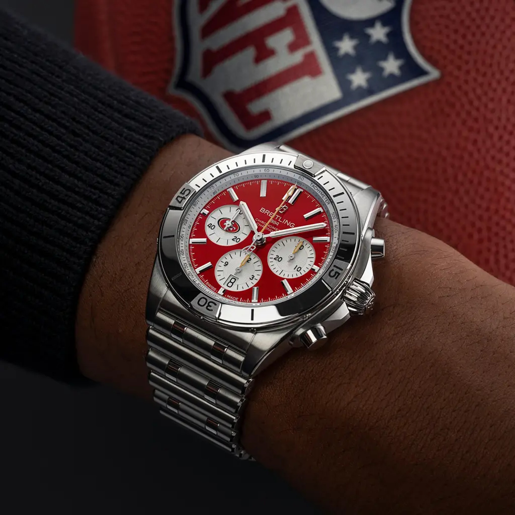 Chronomat B01 42 NFL San Francisco 49ers Edition - AB01342B1K1A1 - image 5