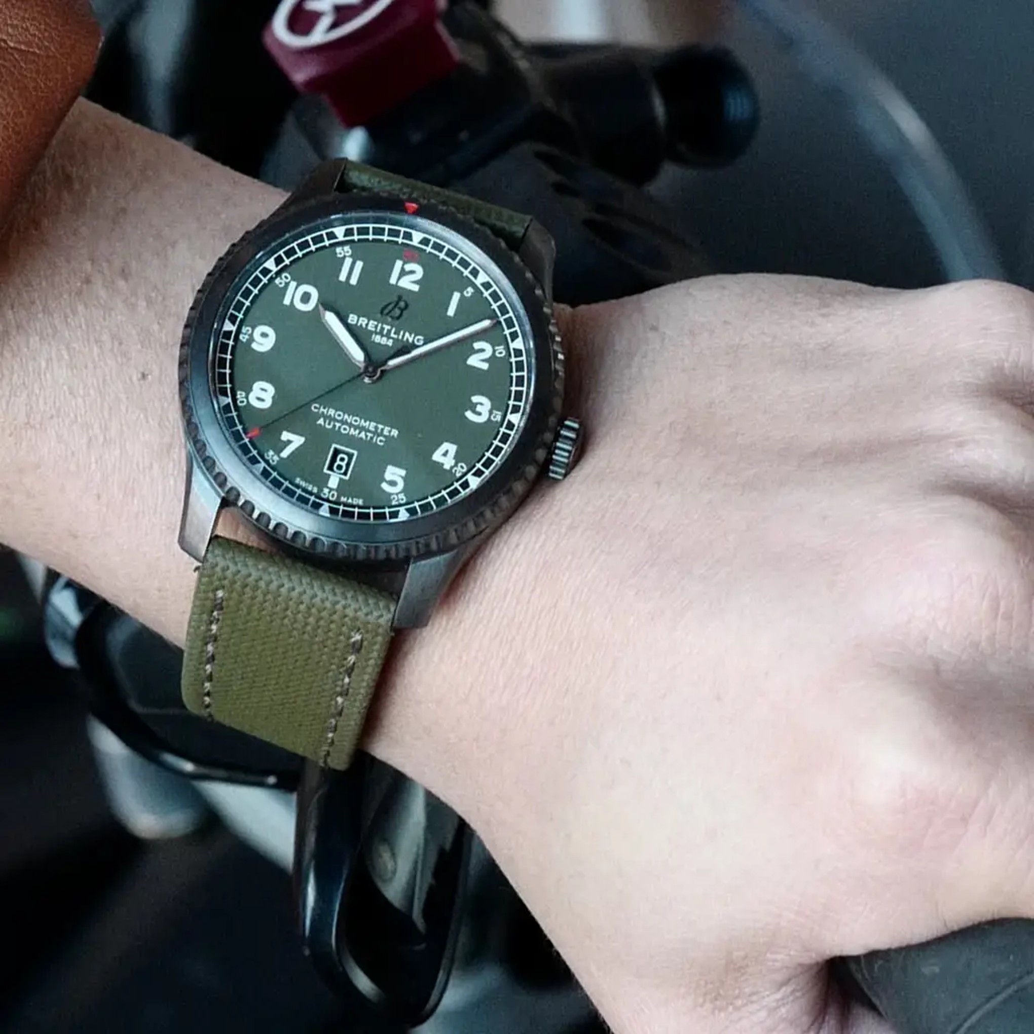 Aviator 8 Automatic 41 Black Steel Curtiss Warhawk - M173152A1L1X1 - image 5