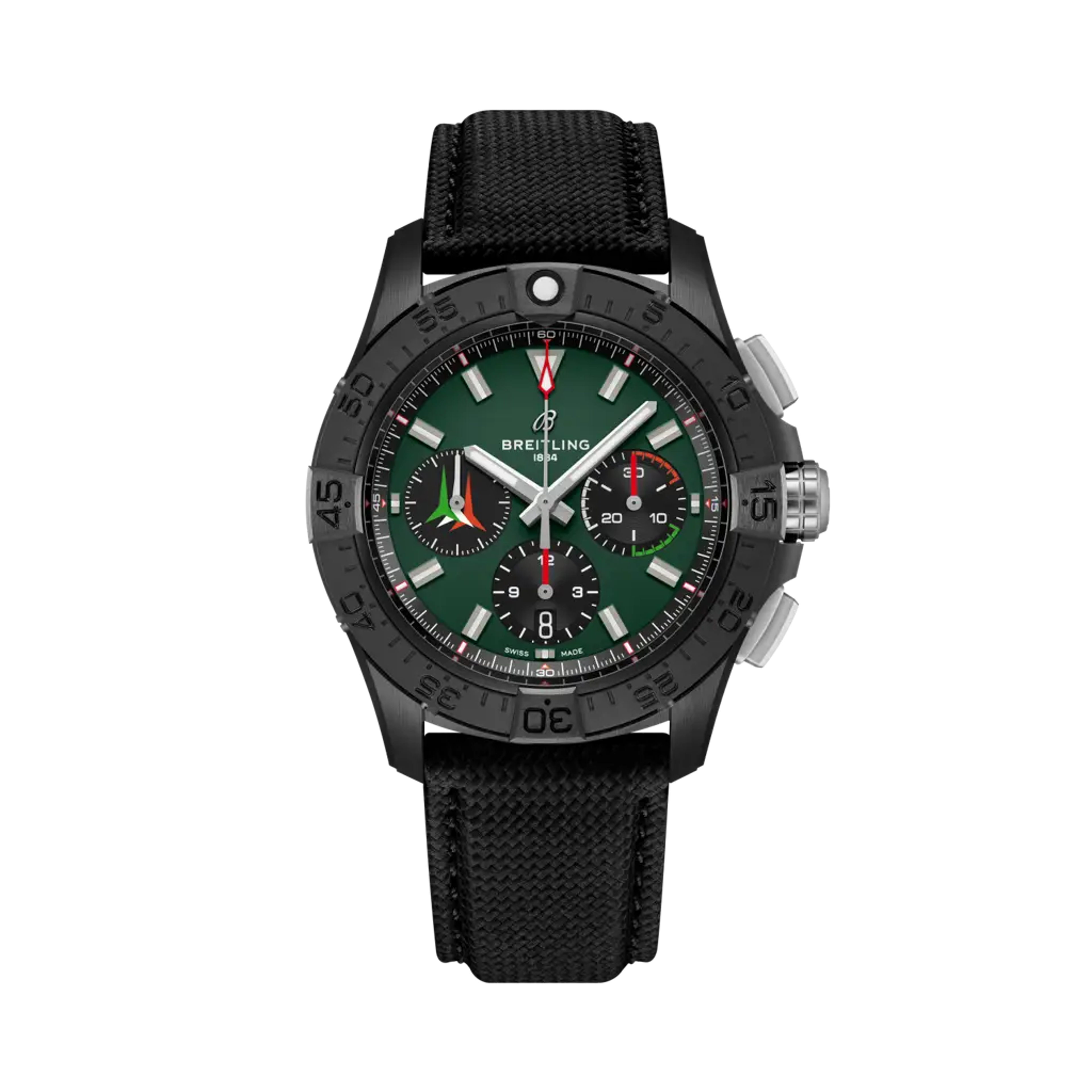 Avenger B01 Chronograph 42, reference SB01462A1L1X1. Link to product details.