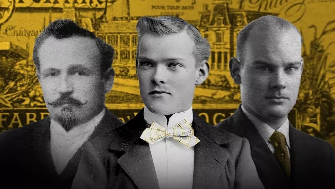 {generated} Vintage portrait trio with blurred faces set against a historic Breitling archive backdrop evoking the brand’s heritage.