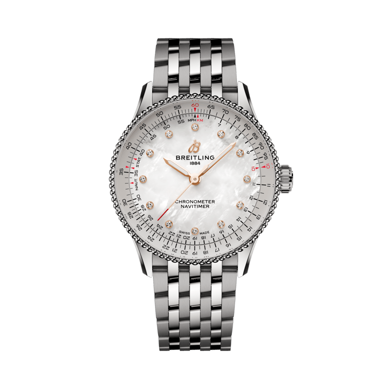 Navitimer Automatic 36, reference A17327211A1A1. Link to product details.