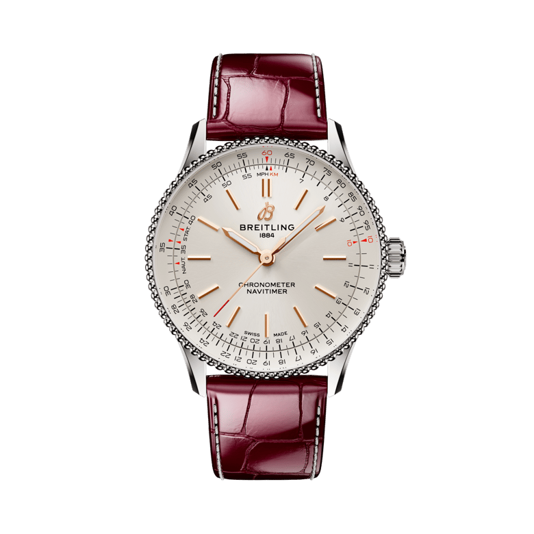 Navitimer Automatic 36, reference A17327211G1P1. Link to product details.