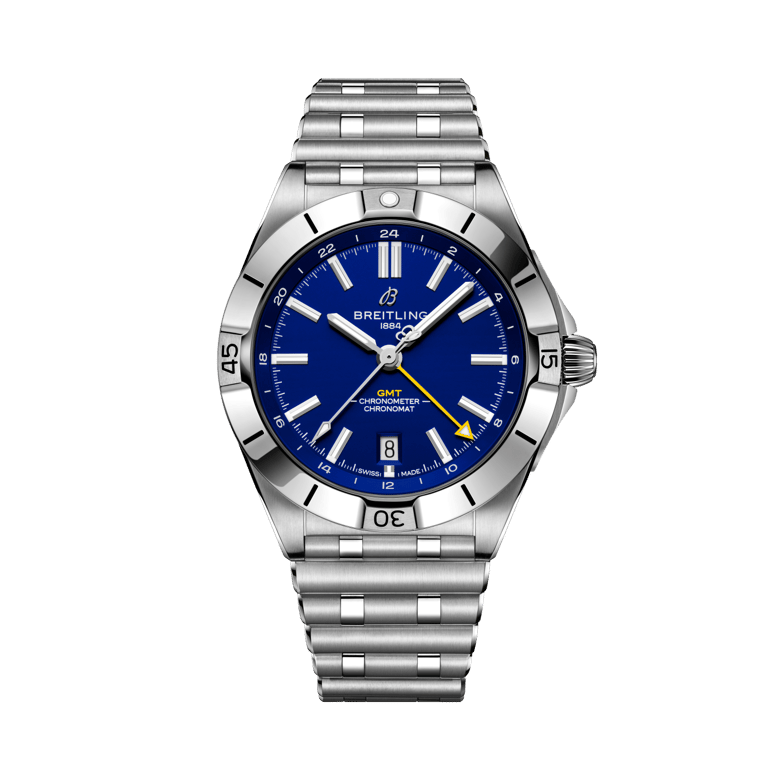 Chronomat Automatic GMT 40 NFL Los Angeles Rams Edition, reference A32398C91C1A1. Link to product details.