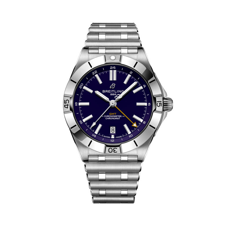 Chronomat Automatic GMT 40 NFL Baltimore Ravens Edition, reference A32398D31Q1A1. Link to product details.