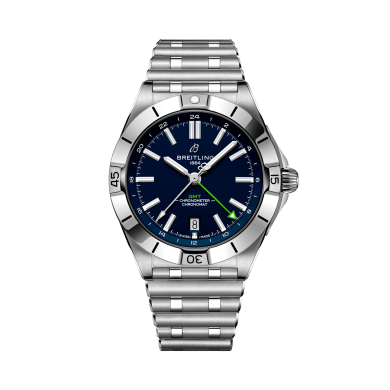 Chronomat Automatic GMT 40 NFL Seattle Seahawks Edition, reference A32398D41C1A1. Link to product details.