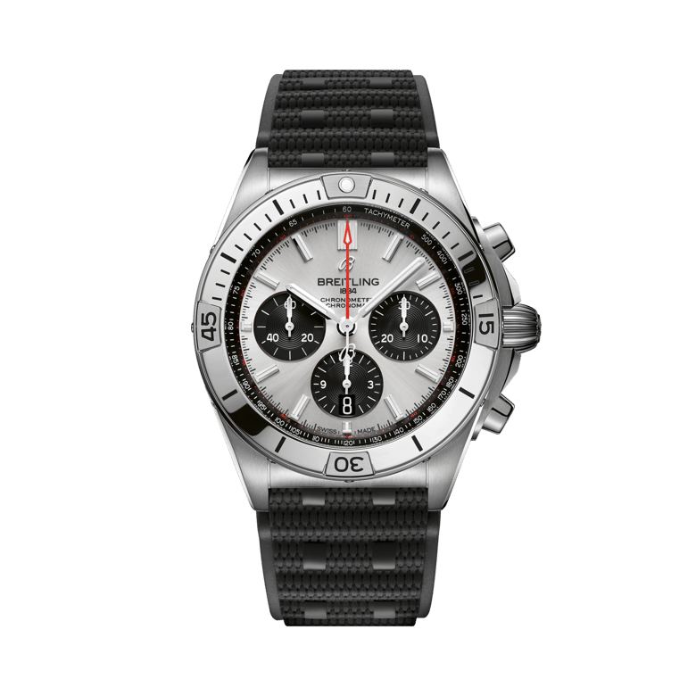 Chronomat B01 42, riferimento AB0134101G1S2. Link ai dettagli del prodotto.