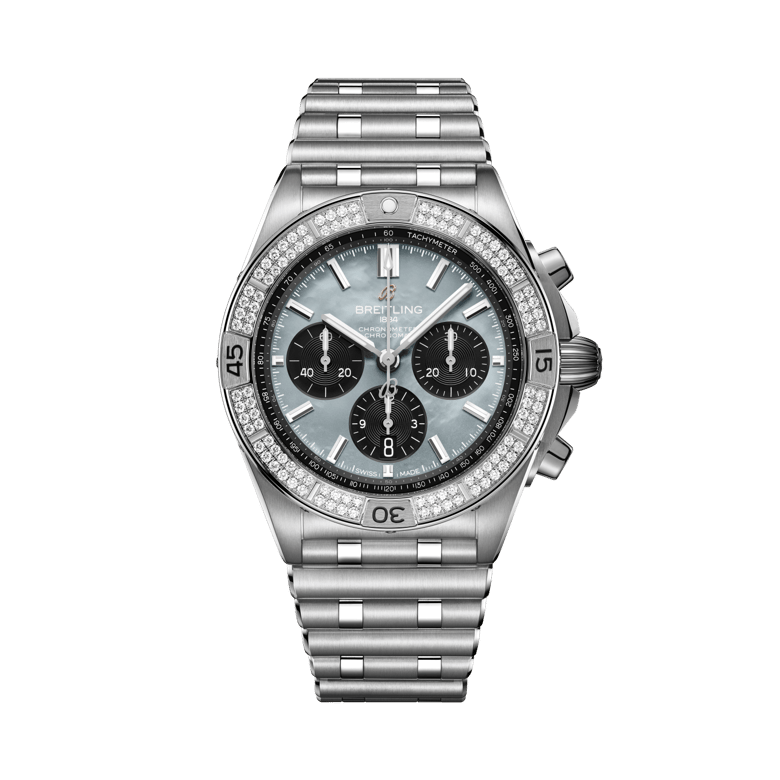 クロノマット B01 42 ジャパン リミテッド、リファレンス AB0134A21G2A1。 商品詳細ページへのリンク。