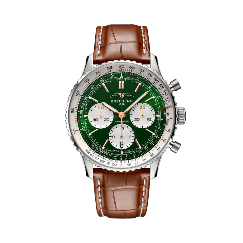 Navitimer B01 Chronograph 43, referencia AB01385A1L1P1. Enlace a detalles del producto.