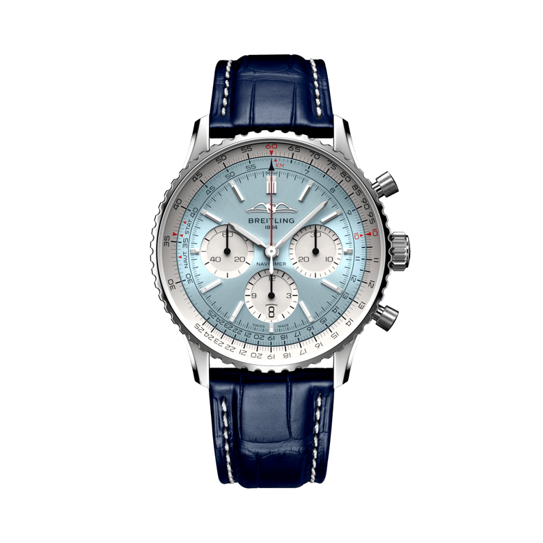 Navitimer B01 Chronograph 43 Ethos, reference AB01388B1C1P1. Link to product details.