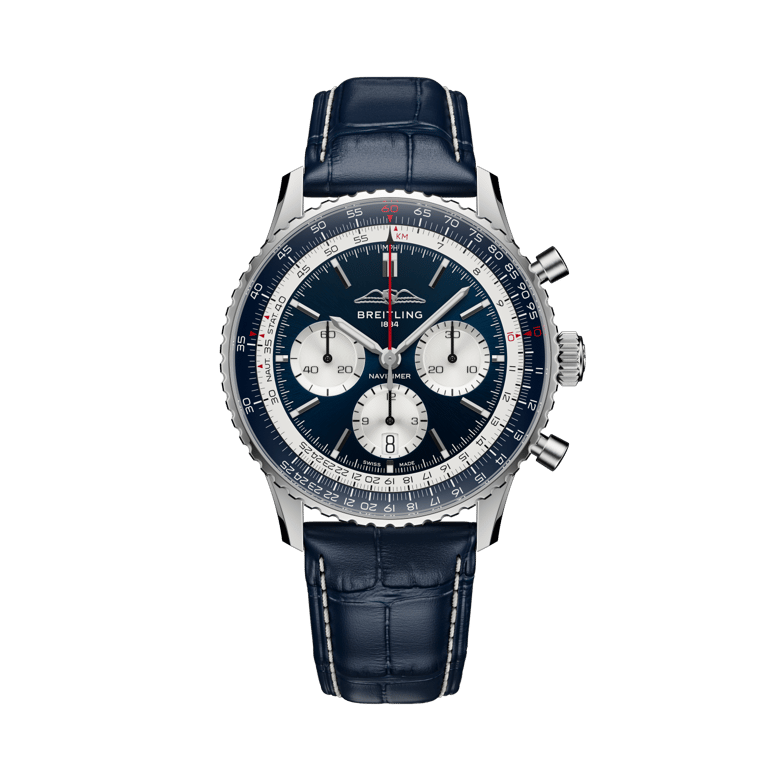 Navitimer B01 Chronograph 43 Tribute to Concorde, riferimento AB01389C1C1P1. Link ai dettagli del prodotto.