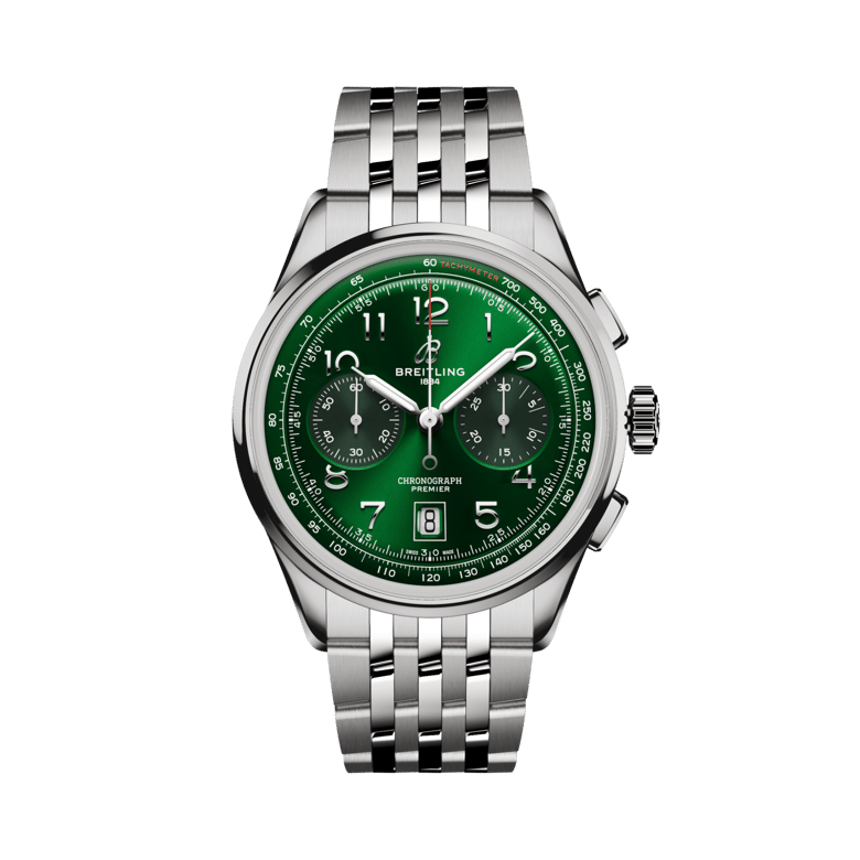 Premier B01 Chronograph 42, riferimento AB0145371L1A1. Link ai dettagli del prodotto.