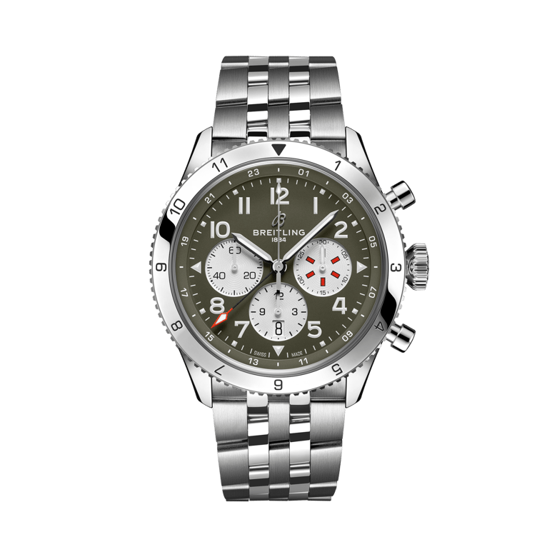 Super AVI B04 Chronograph GMT 46 Curtiss Warhawk, reference AB04452A1L1A1. Link to product details.