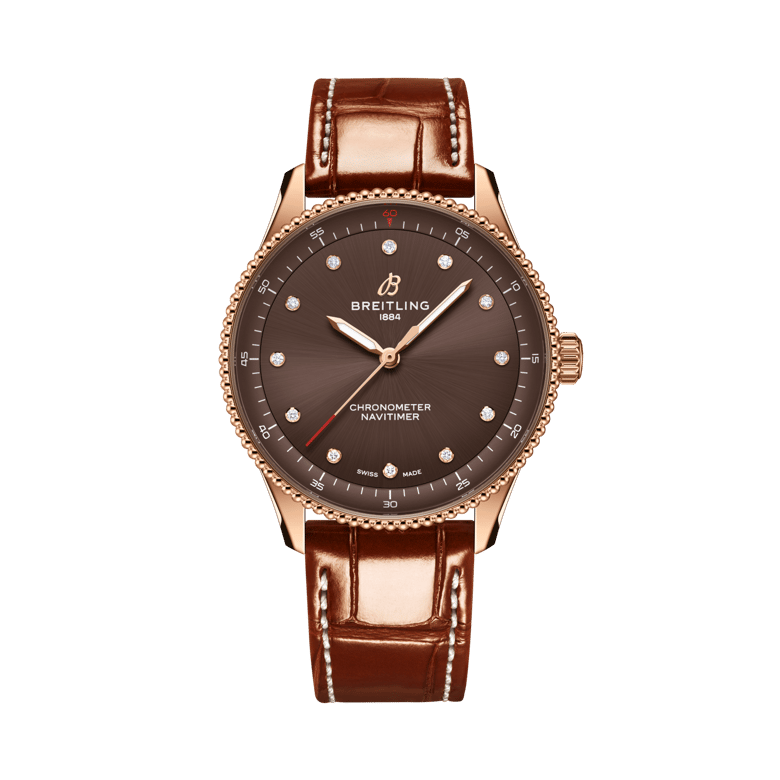 Navitimer 32, riferimento R77320E31Q1P1. Link ai dettagli del prodotto.