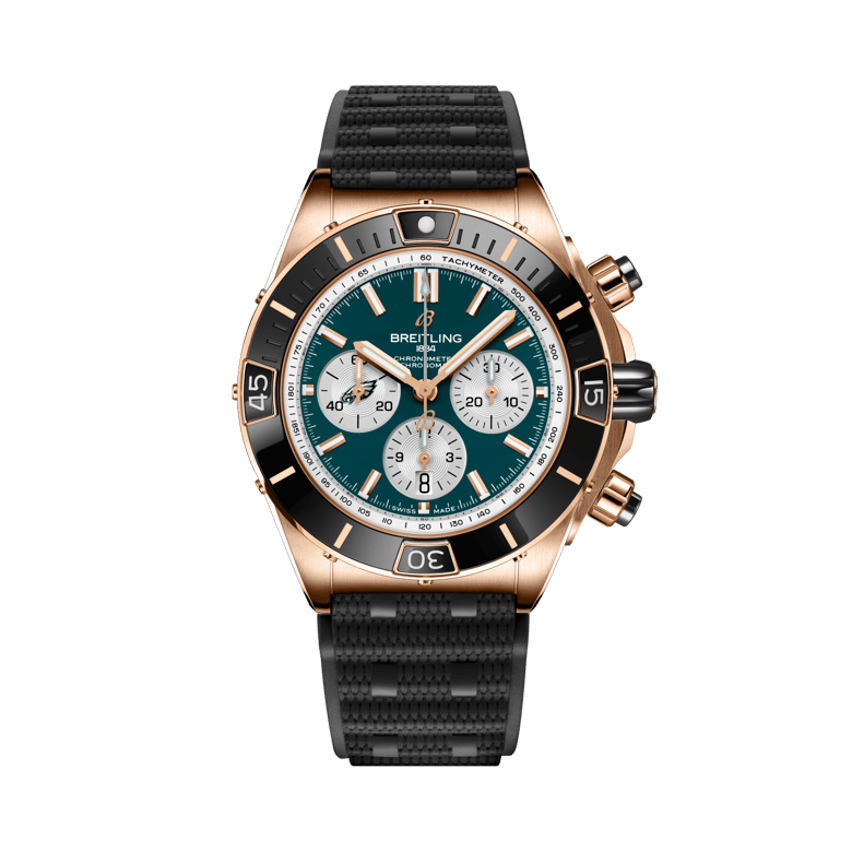 Super Chronomat B01 Chronograph 44 NFL Philadelphia Eagles, référence RB01366A1L3S1. Lien vers les détails du produit.