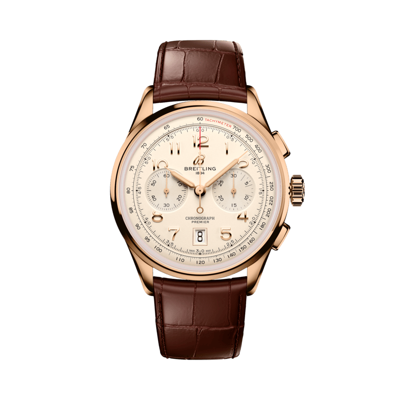 Premier B01 Chronograph 42, reference RB0145371G1P2. Link to product details.