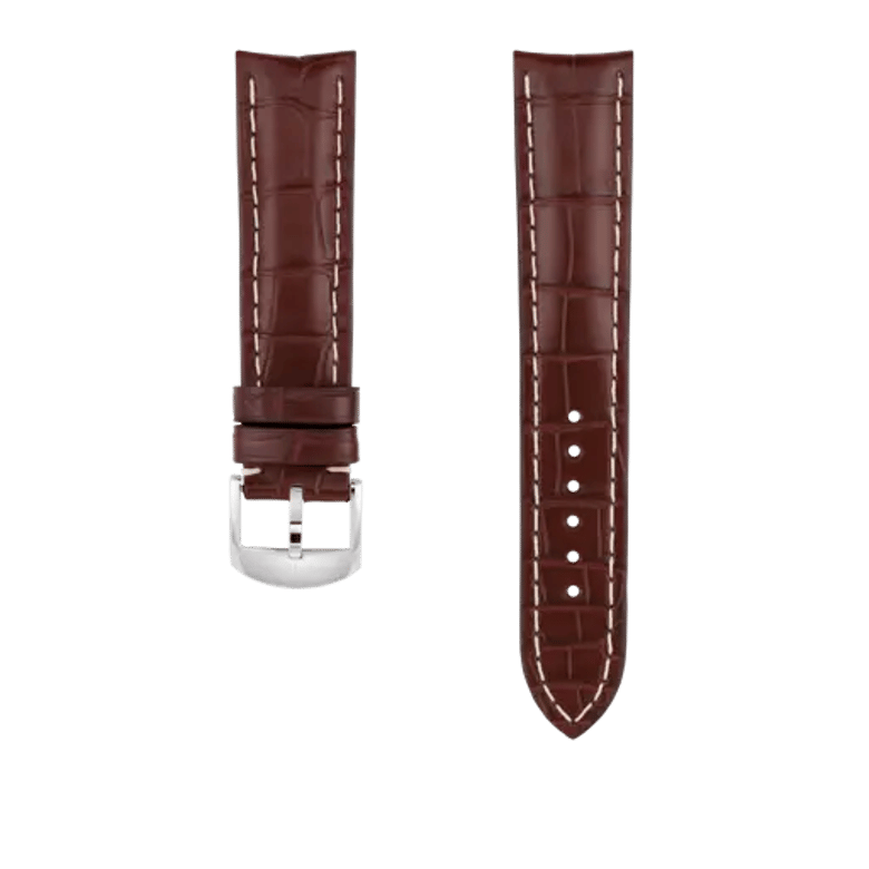 Brown alligator leather strap, reference 1021P. Link to product details.