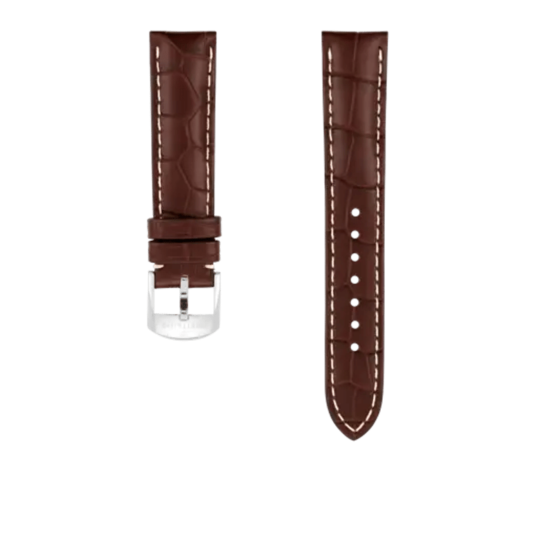Brown alligator leather strap, reference 1037P. Link to product details.