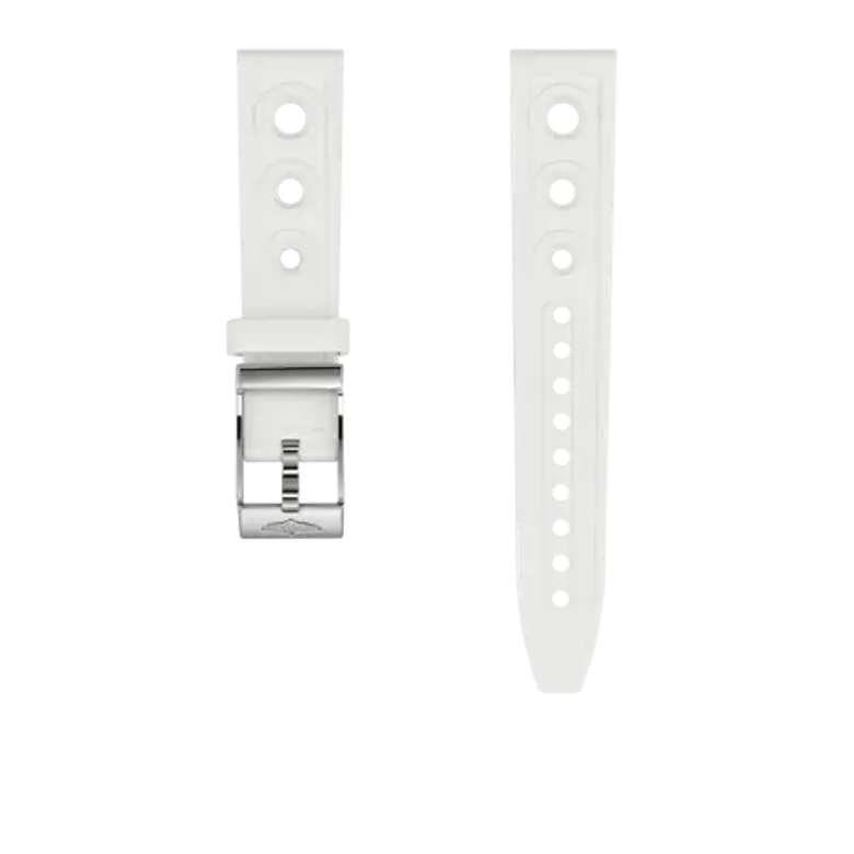 White Ocean Racer rubber strap, reference 230S. Link to product details.