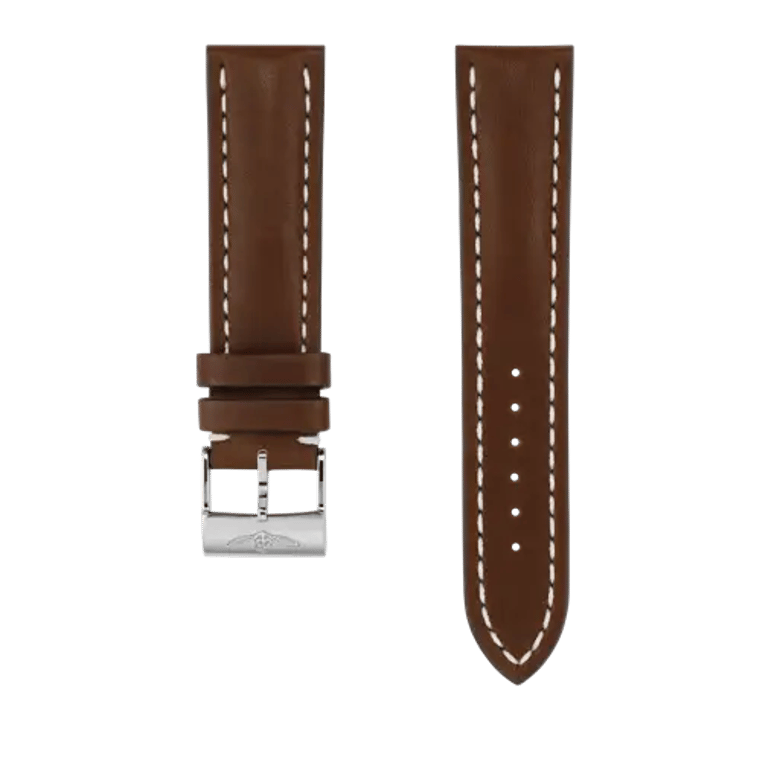 Brown novo nappa calfskin leather strap, reference 437X. Link to product details.