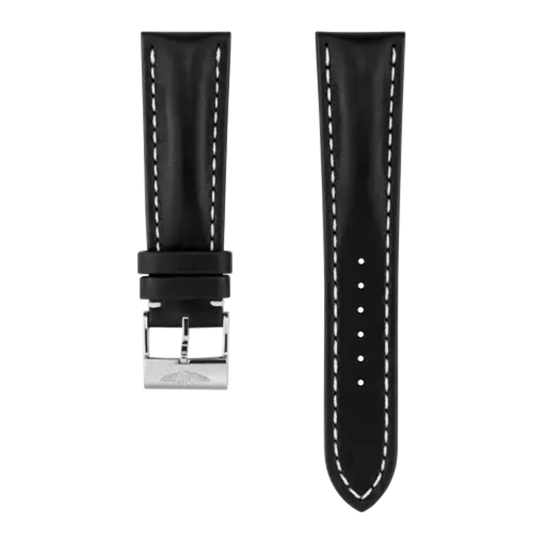 Black novo nappa calfskin leather strap, reference 441X. Link to product details.