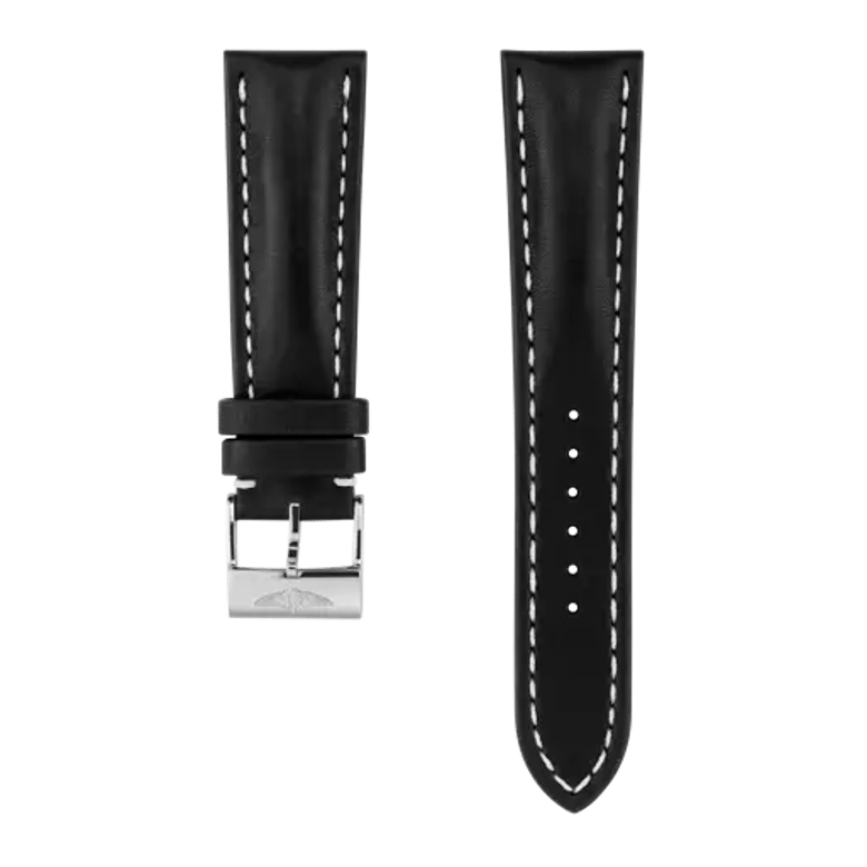 Bracelete de pele bovina Novonappa preta, referência 441X. Link para detalhes do produto.