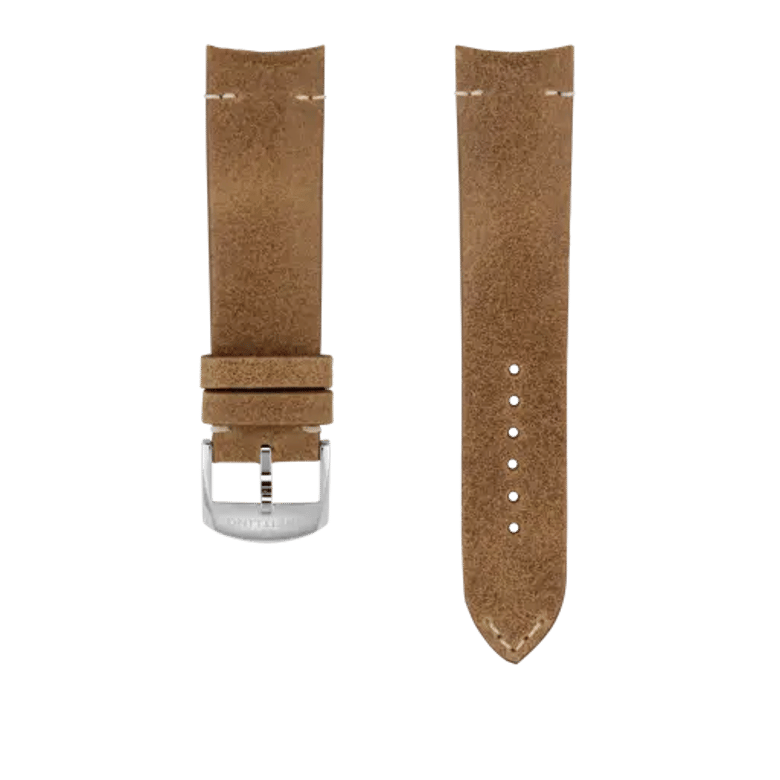 Brown Orlando calfskin leather strap, reference 595X. Link to product details.