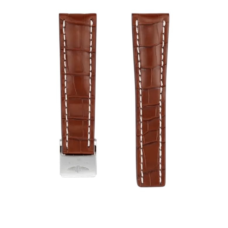 Gold alligator leather strap, reference 755P. Link to product details.