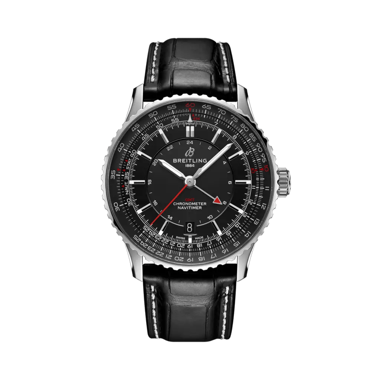 ナビタイマー オートマチック GMT 41、リファレンス A32310251B1P1。 商品詳細ページへのリンク。