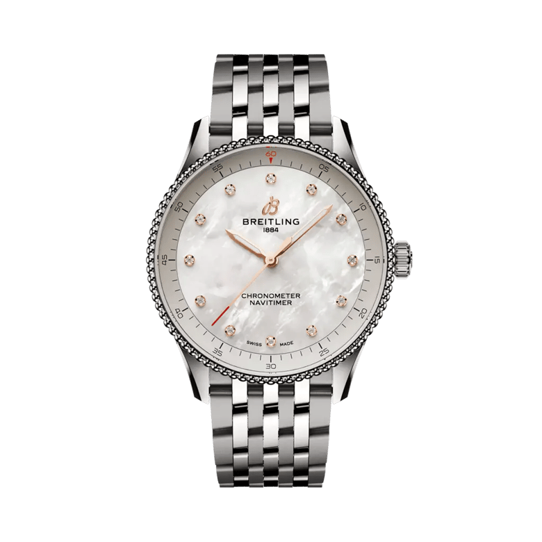 ナビタイマー 32、リファレンス A77320E61A2A1。 商品詳細ページへのリンク。