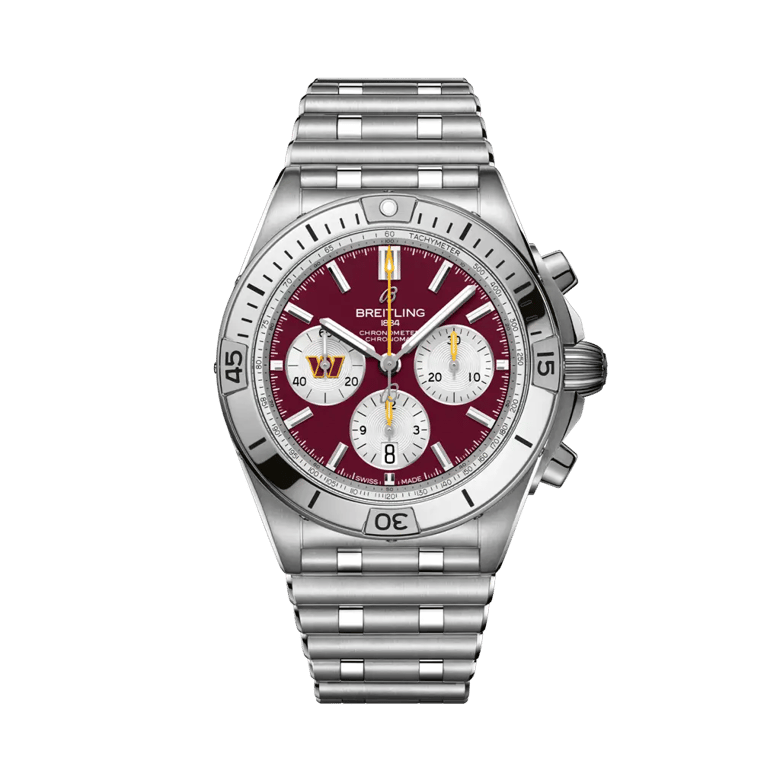Chronomat B01 42 NFL Washington Commanders Edition, reference AB01342B1K3A1. Link to product details.