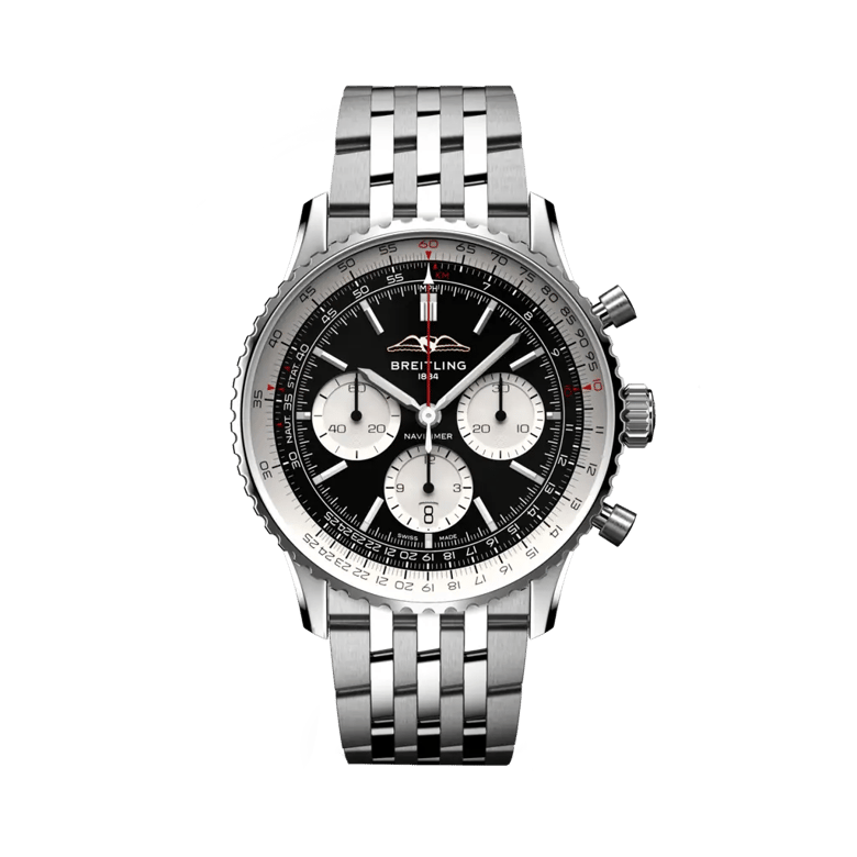 Navitimer B01 Chronograph 43, reference AB0138211B1A1. Link to Navitimer collection.