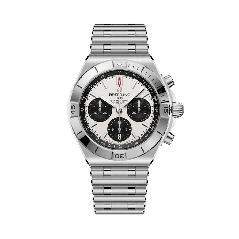 Chronomat B01 Chronograph 42, reference AB0158101A1A1. Link to Chronomat collection.