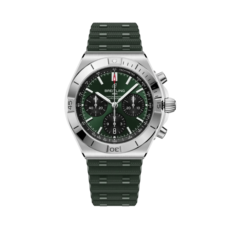 Chronomat B01 Chronograph 42, reference AB0158101L1S1. Link to product details.