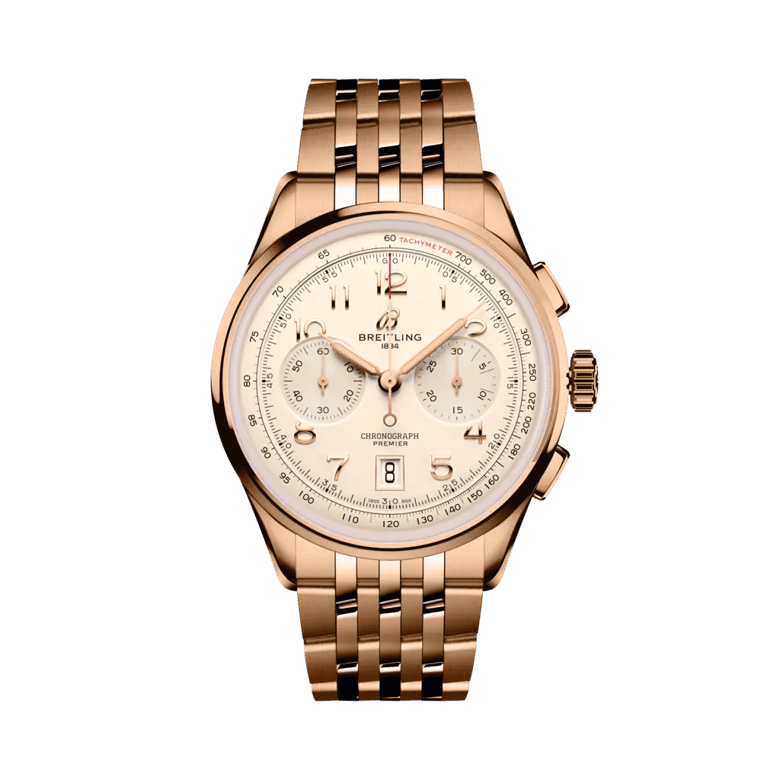 Premier B01 Chronograph 42, reference RB0145371G1R1. Link to product details.