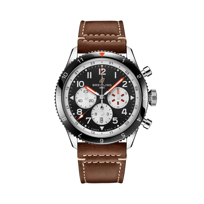 スーパー アヴィ B04 クロノグラフ GMT 46 モスキート、リファレンス YB04451A1B1X1。 商品詳細ページへのリンク。