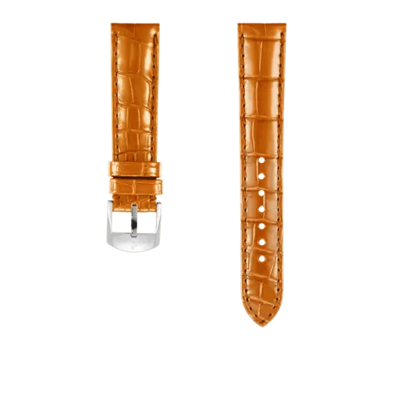 Gold alligator leather strap, reference 1045P. Link to product details.