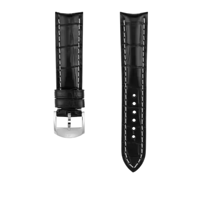 Black alligator leather strap, reference 1020P. Link to product details.