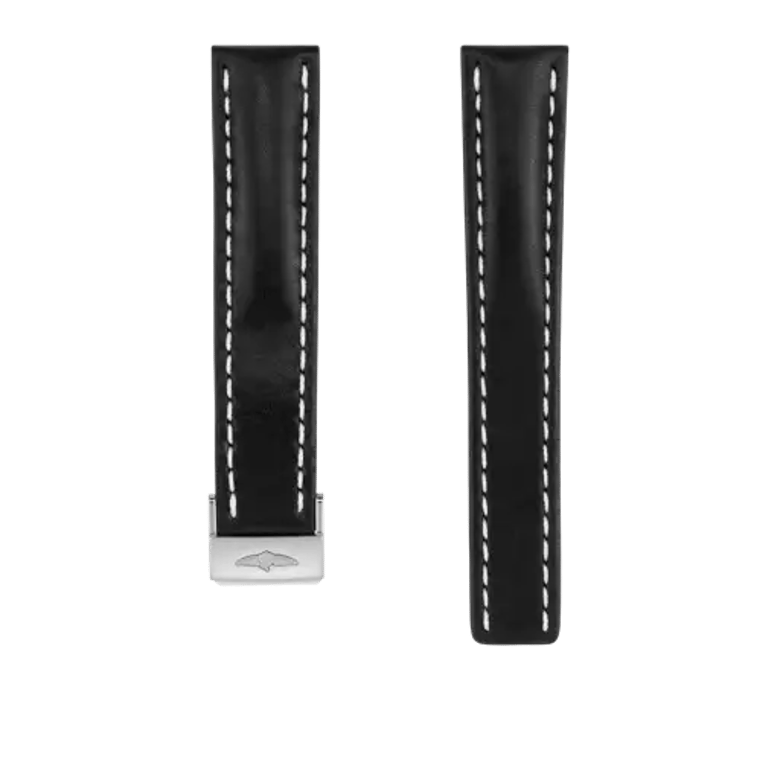 Black novo nappa calfskin leather strap, reference 429X. Link to product details.