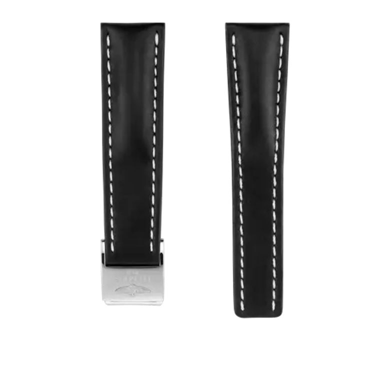 Black novo nappa calfskin leather strap, reference 442X. Link to product details.