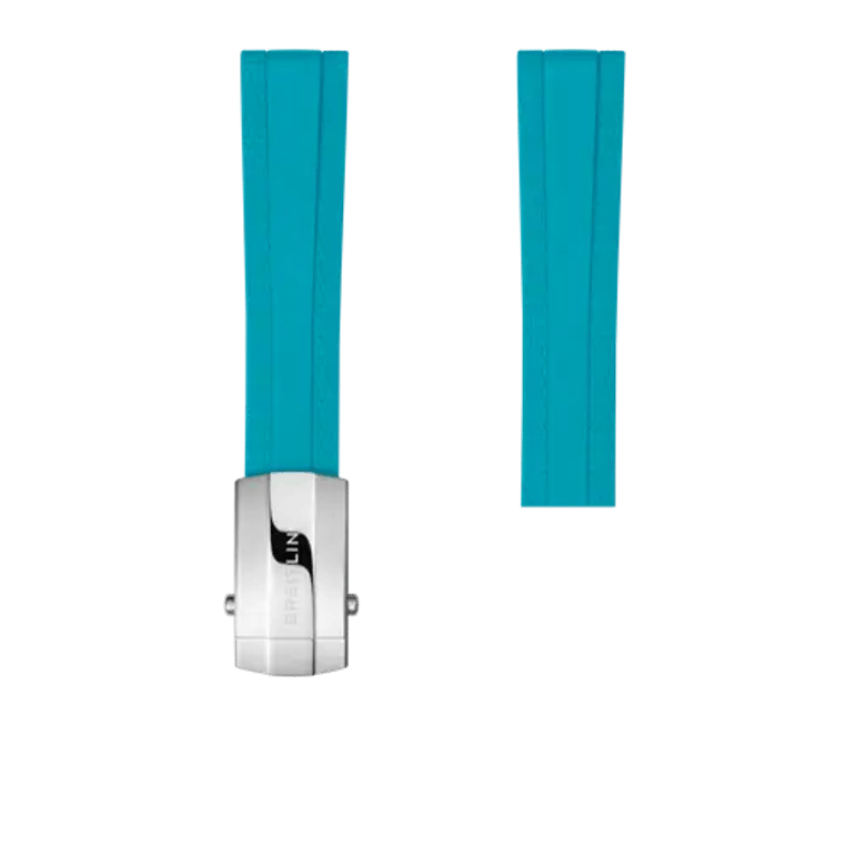 Cinturino in caucciù in blu turchese, riferimento 317S. Link ai dettagli del prodotto.