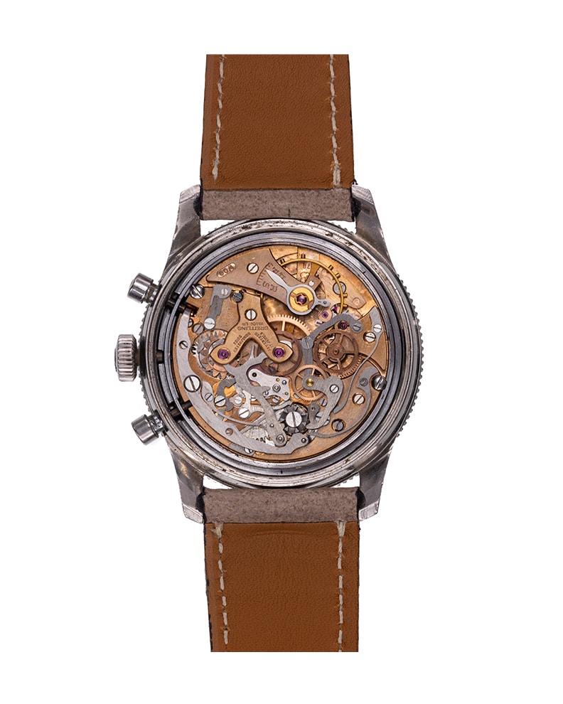 {generated} Breitling Co-Pilot Avi Mk2.1 Raquel Welch Ref.765 CP Venus 178 presented with black dial, cream subdials and beige leather strap