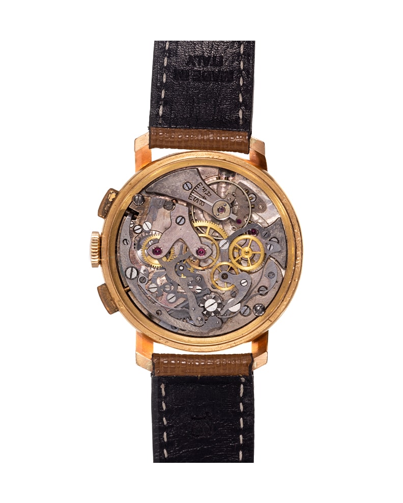 {generated} Vintage Breitling Premier Fantaisies ref.780 Venus 175 with gold case, cream dial and brown leather strap