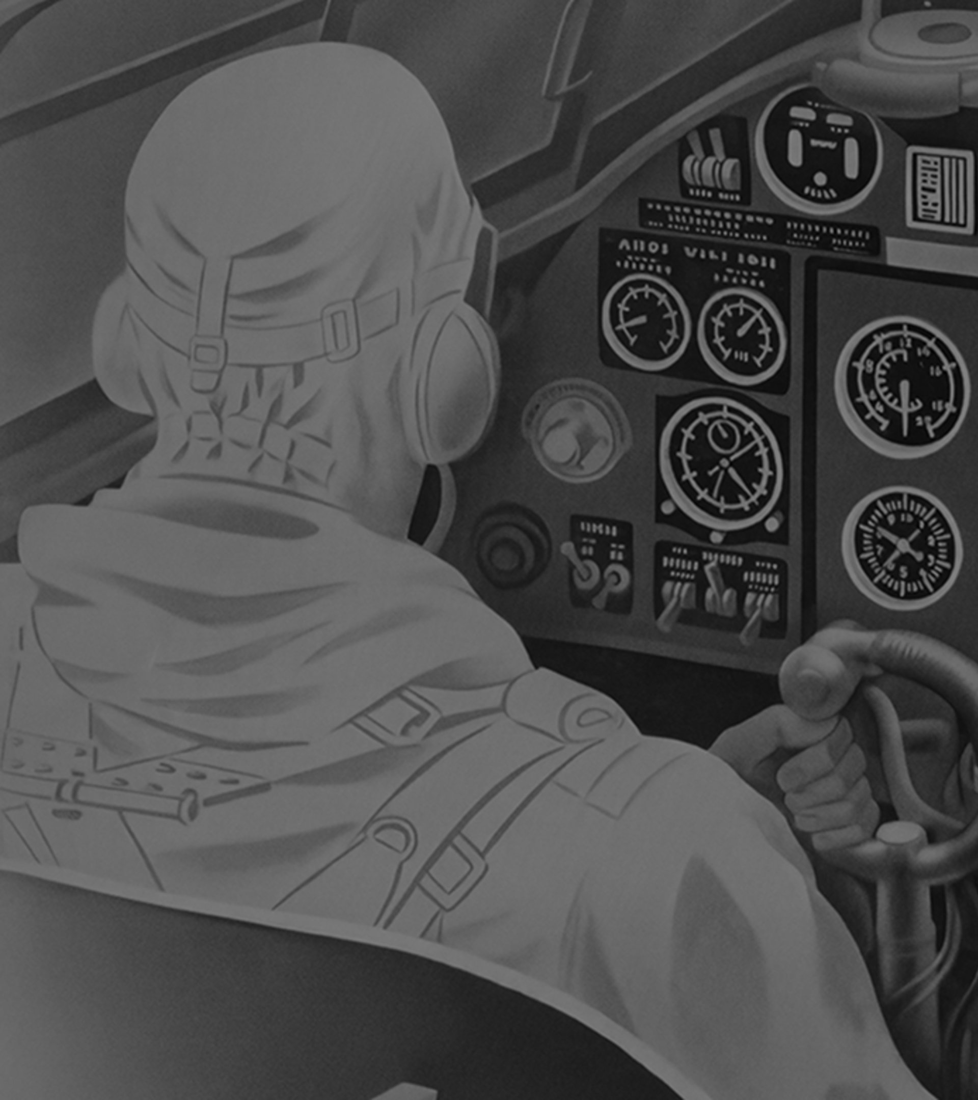 {generated} 1940年代飛行員坐於精細座艙中，展現貫穿Breitling歷史的深厚航空傳承