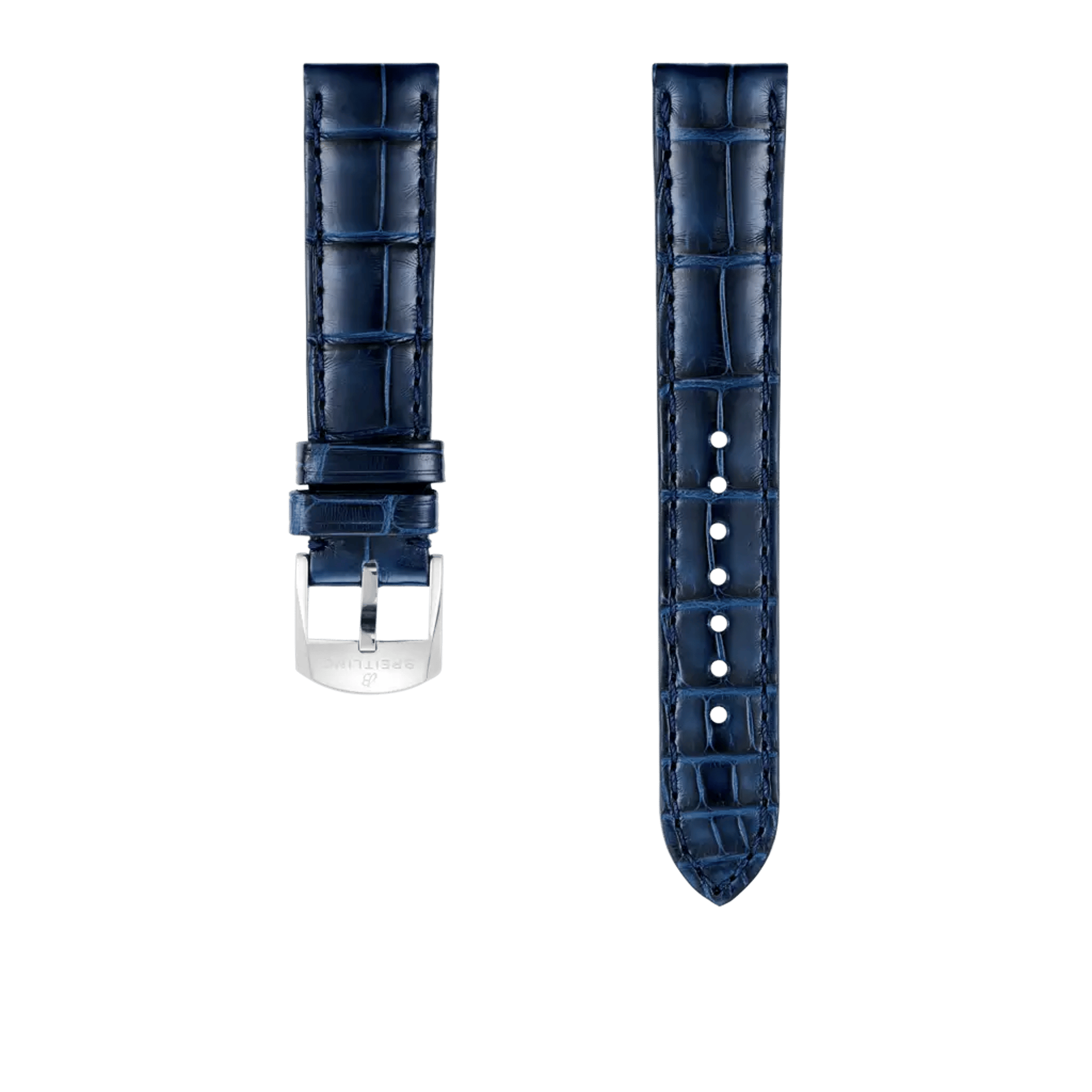 Blue alligator leather strap - 1042P - image 1