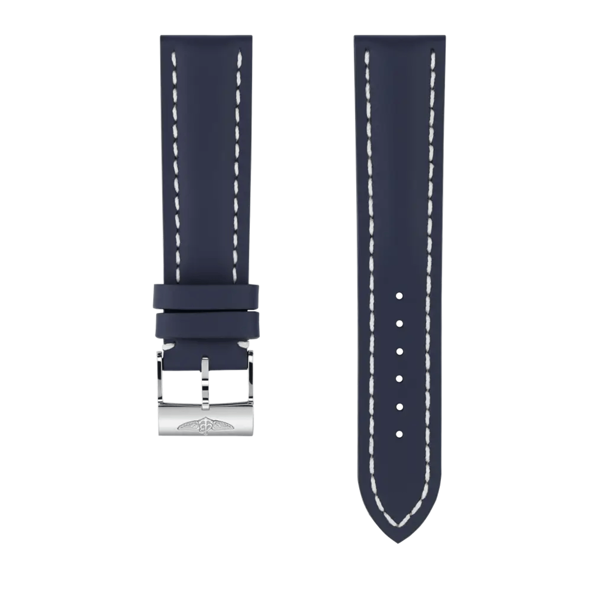 Blue calfskin leather strap - 105X - image 1