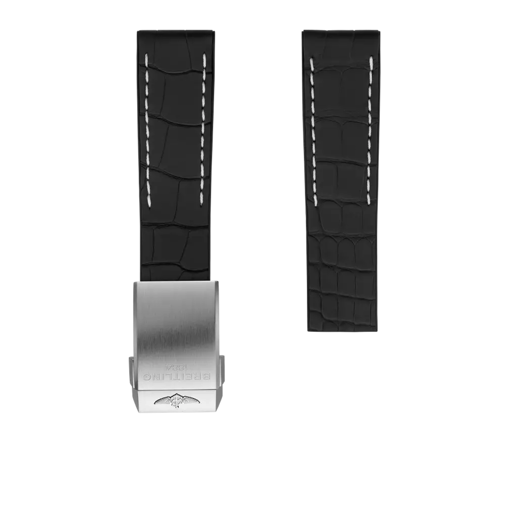 Grey alligator & rubber strap - 296S - image 1